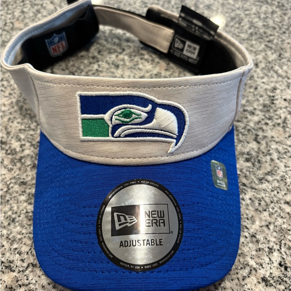 Seattle Seahawks NFL Blue and Gray Visor